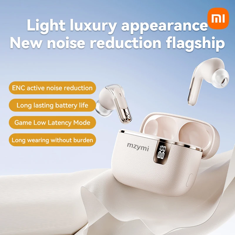 For xiaomi Y107 ENC Wireless Earbuds InEar Bluetooth5.3 Stereo Sports Earphones Noise Reduction Headset With Mic LED Display