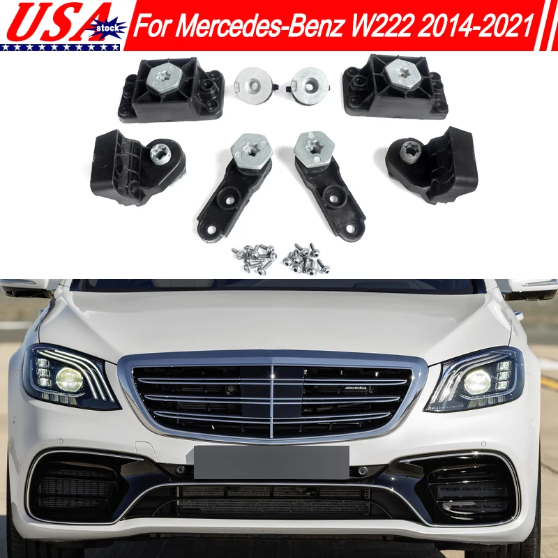 For Benz S Class W222 2014 2015 2016 2017 2018 2019 2020 Headlight Bracket Repair kit Car Wash Maintenance Head Light Repair Kit