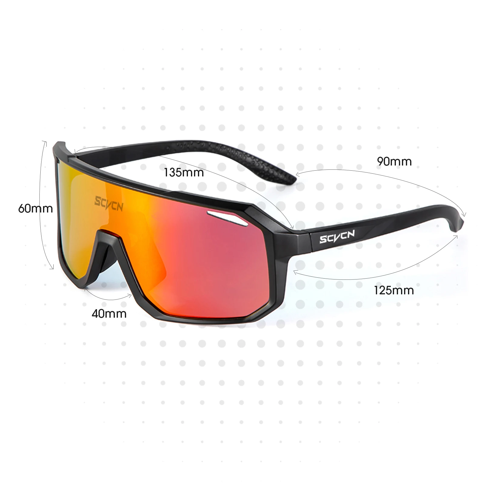 SCVCN Cycling Glasses Fashion Sunglasses for Men MTB Bike Road Bicycle Eyewear Cycle Goggles Sports UV400 Hunting Driving