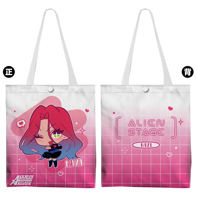In Stock Anime Alien Stage Canvas Bag Handheld Shoulder Bag Lunch Box Bag Mizi Sua Till Ivan Hyuna Luka Cartoon Handbag Fan Gift