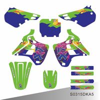For KAWASAKI KX 125 KX 250 KX125 KX250 1990 1991 Full Graphics Decals Stickers Motorcycle Background Custom Number Name