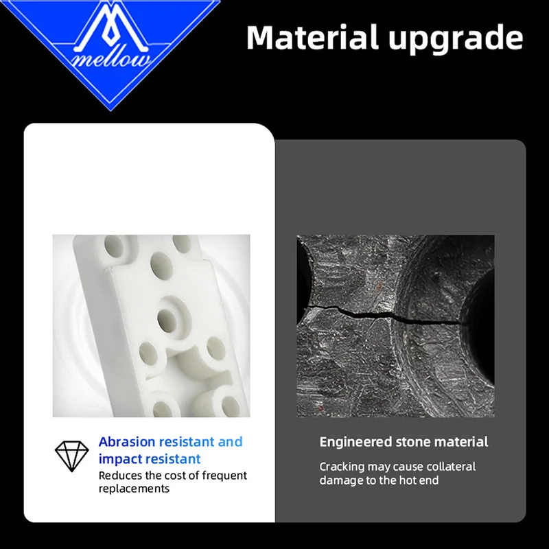 يانع لمختبر بامبو A1/A1 عازل زركونيا صغير من السيراميك الألومنيوم/النحاس مجموعة كتل الحرارة لقاعدة التركيب اليسرى H2D Hotend #4