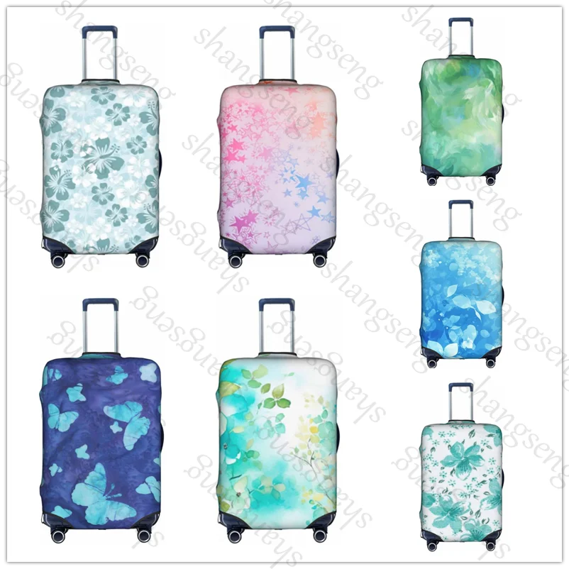 

Thick Elastic Luggage Protective Cover Zipper Suit For 18-32 inch Bag Suitcase Covers Travel Colorful oil-painted flowers