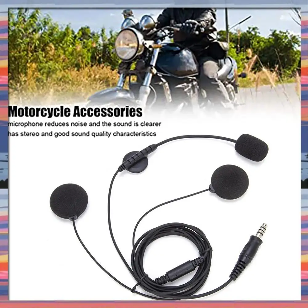 Ac18 (garantido) u94 ptt capacete da motocicleta fone de ouvido 3.5mm plug walkie-talkie capacete em dois sentidos fone de ouvido para pessoas da polícia vestindo hel