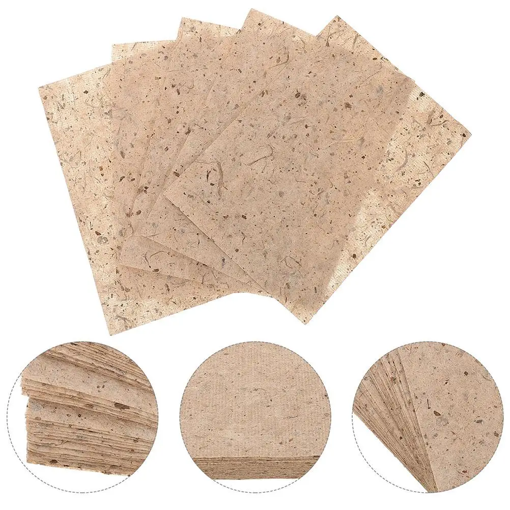 20pcs Paper Sheets Durable Handmade for Decoupage Calligraphy DIY Painting Crafts Beige Scrapbook Projects Rice