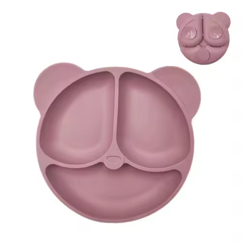 Baby Safe Silicone Dining Plate Suction Cartoon Children Dishes Feeding Toddler Training Tableware Retro Kids Smile Face Bowl - Image 9