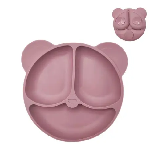 Baby Safe Silicone Dining Plate Suction Cartoon Children Dishes Feeding Toddler Training Tableware Retro Kids Smile Face Bowl - Image 9