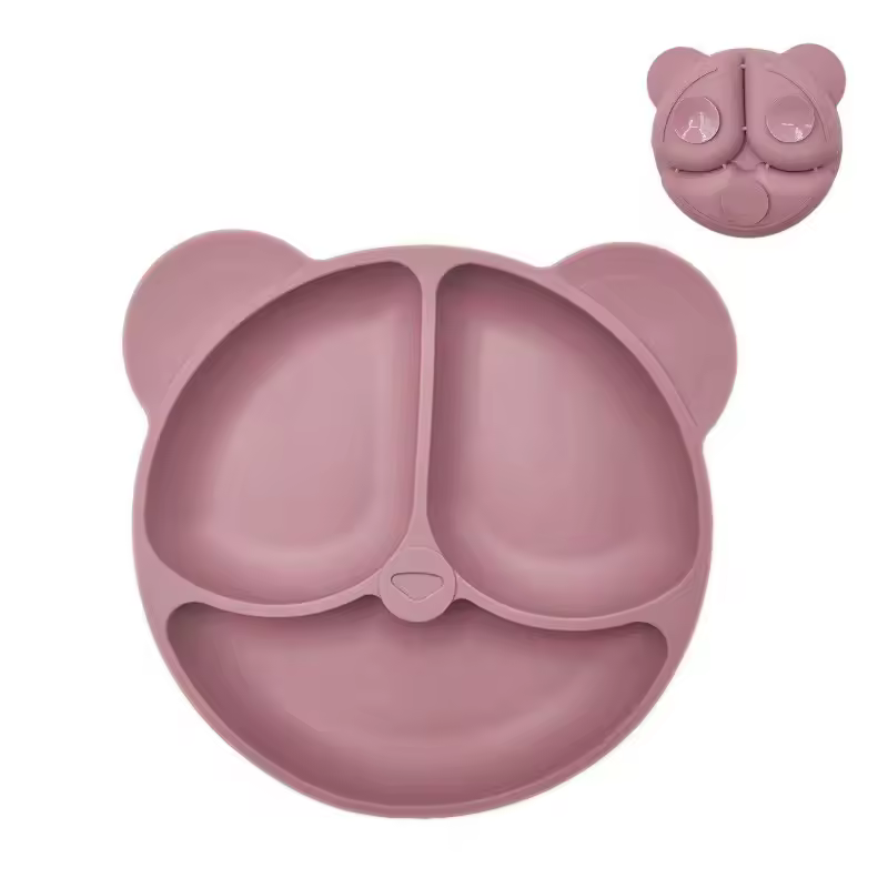 Baby Safe Silicone Dining Plate Suction Cartoon Children Dishes Feeding Toddler Training Tableware Retro Kids Smile Face Bowl - Image 9