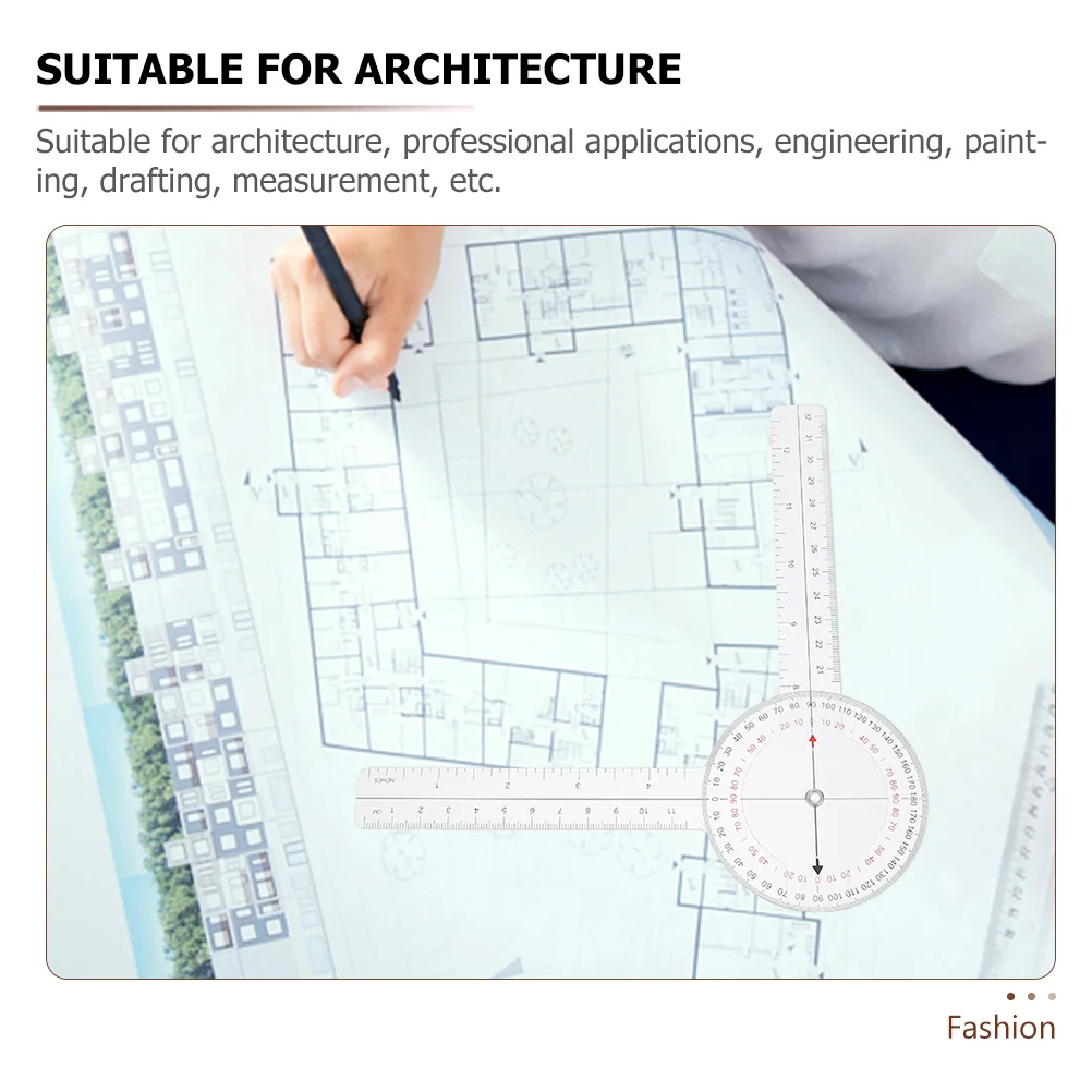 Imagem -04 - Régua Transferidor Plástico Flexível Ângulo Finder Goniômetro Ferramenta Rotativa Clara Dobrável Terapia Médica Pcs