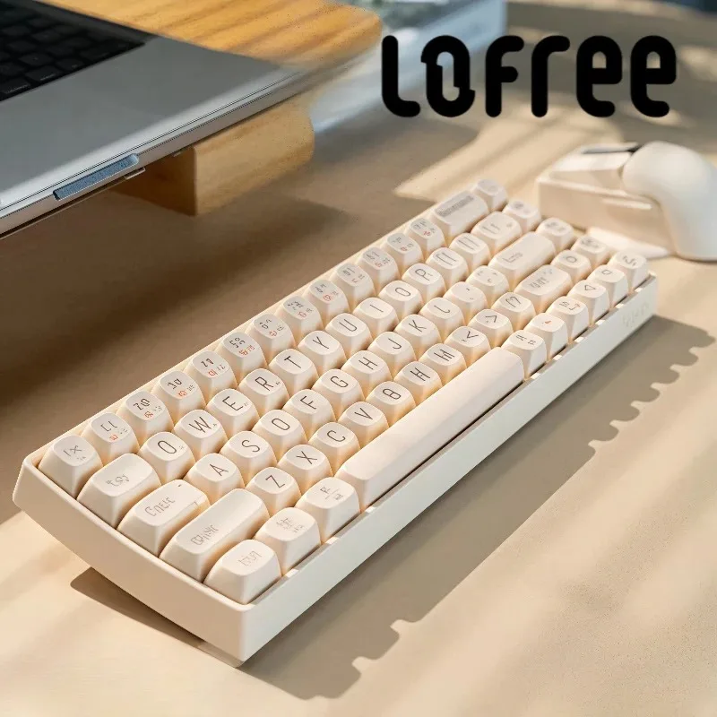 

Lofree Tri-Mode Mechanical Keyboard Wired Switch Hot-Swappable Multifunction 100 Keys Ergonomic Design for Office Gaming Travel