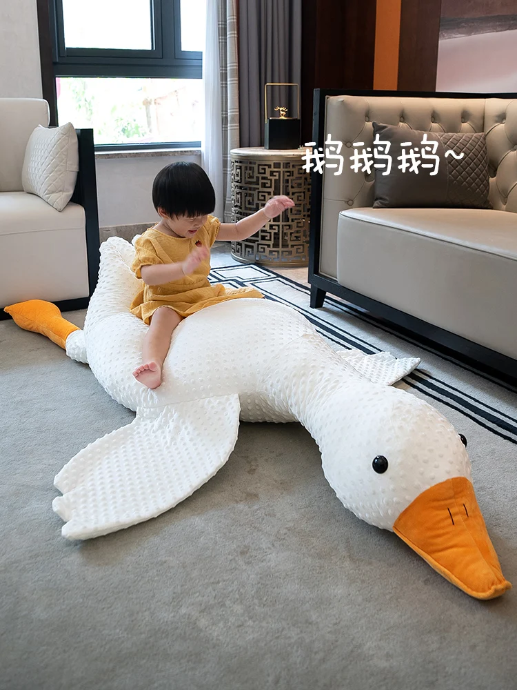 

Big White Geese Pillow Large Cushion Girls Sleeping Pillow on Bed Leg-Supporting Long Pillow Children Cute Pillow Bedside