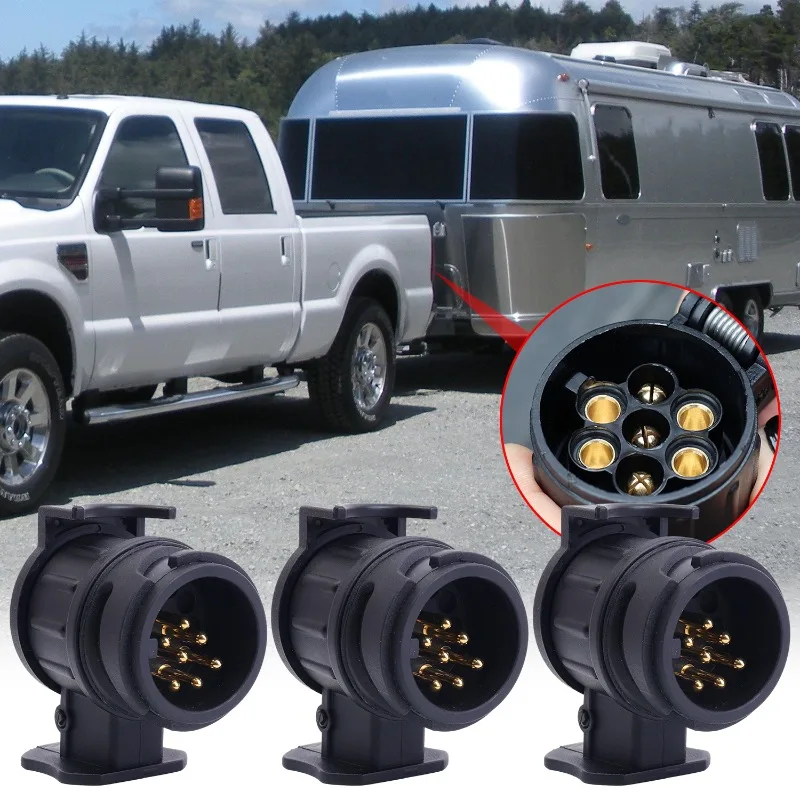 

Car Trailer Towing Adapter 13 to 7 Pin Plug Socket Converter European Standard 12V for Caravan RV Truck Electrical Connector