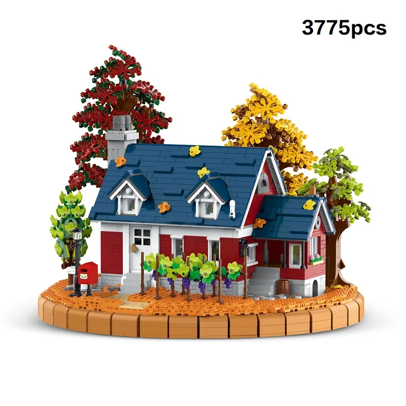 Il modello 031055   compatibile con i mattoncini LEGO, l'intrusione del vino, la casa con vista stradale, l'edificio, l'edilizia e l'edilizia dei giocattoli regalo