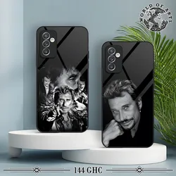 Johnny Hallyday Music Phone Case For Samsung A21 A50 A20 A32 A52 A71 A51 A40 Galaxy A14 A54 A34 M14 Glass Design Cover