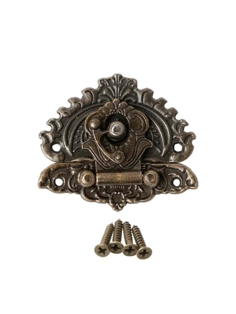 Vintage Retro Decorative Hasp Toggle Suitcase Box Lock Hook for Latch