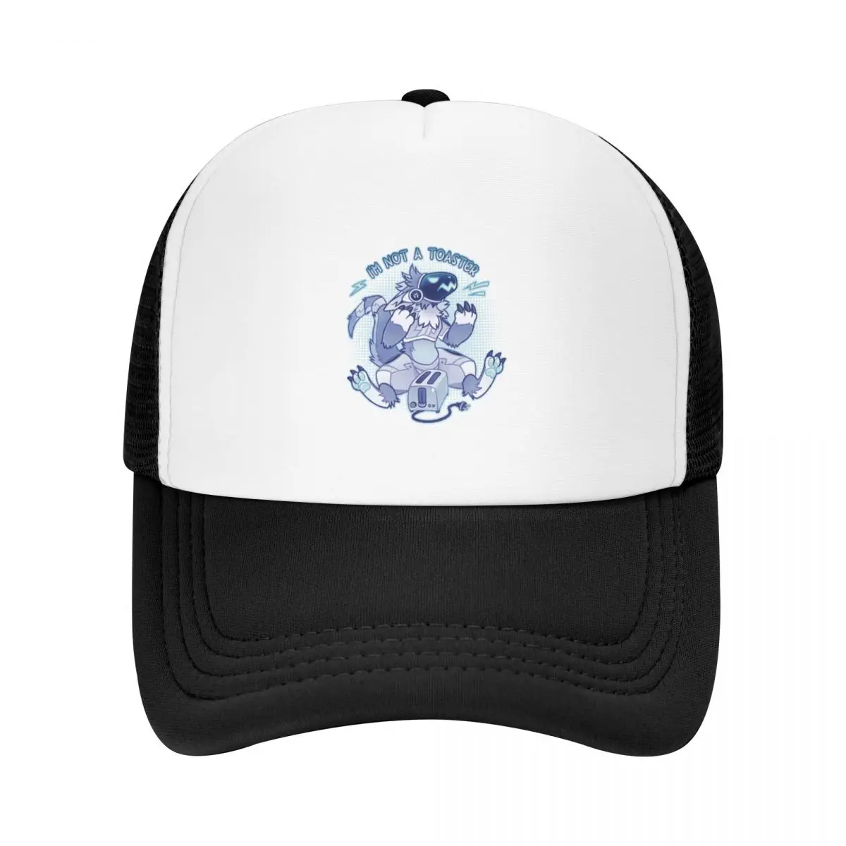 

Blue Grumpy ProtogenIm not a toaster Baseball Cap custom Hat Luxury Hat Wild Ball Hat birthday Women's Beach Visor Men's