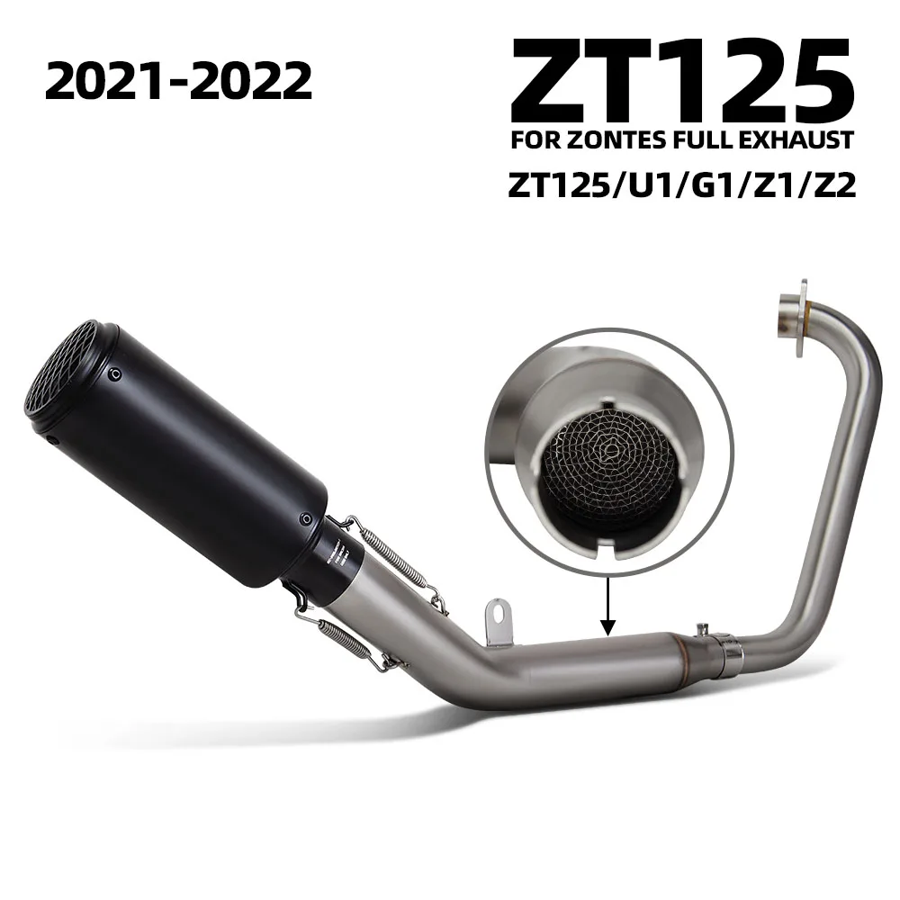 

Street Bike Motorcycle Exhaust System Escape Kit Headers Tube Muffler For Zontes ZT125 ZT155 Z1 Z2 U1 G1 2021