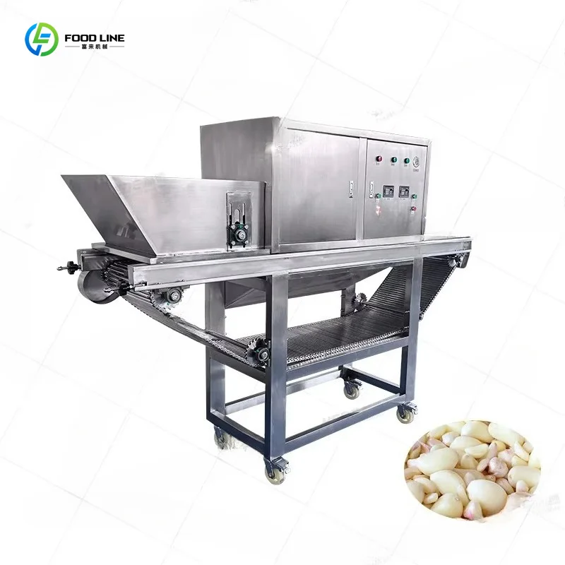 Customized 400kg/h Automatic Garlic Peeler Chain Type Stainless Steel Electric Vegetable & Fruit Peeling Machine with Pump
