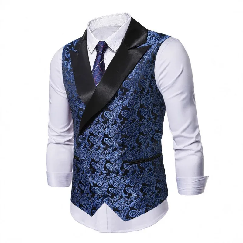 เสื้อกั๊กผู้ชายทรงเข้ารูปสไตล์ลำลองสำหรับงานแต่งงาน ชุดทำงาน แฟชั่นวัยรุ่น ฤดูใบไม้ร่วง ติดกระดุมเม็ดเดียว หลายสี