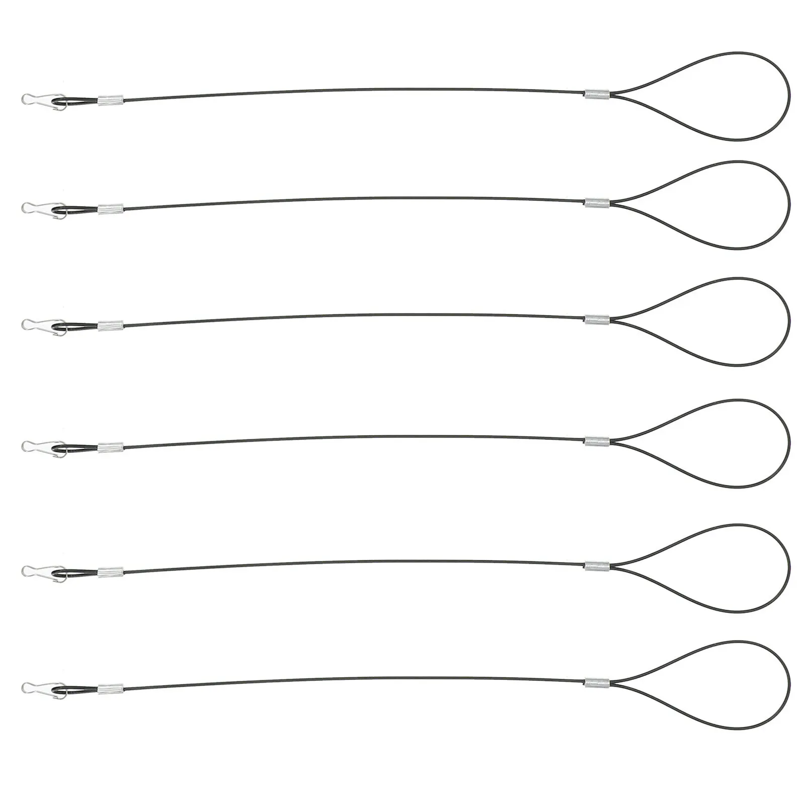 สายสลิงสแตนเลส 6 ชิ้น แบบแขวน ยืดหยุ่น ป้องกันการตัด ใช้งานได้หลากหลาย สำหรับโคมไฟบ้าน โคมไฟต้นไม้