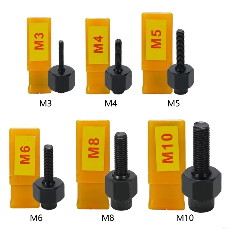 Pack of 3 Portable Hand Rivet Nut Installation Heads for DIY Enthusiasts and Home Repair Tasks Lightweight Design