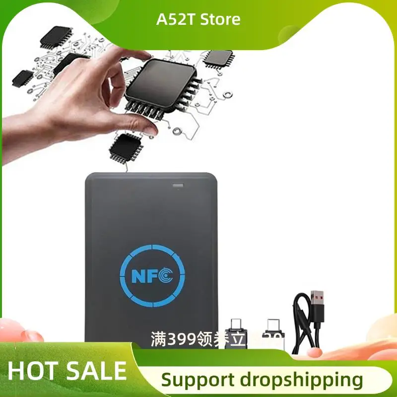 

A52T RFID IC/ID 13.56M 125K/HID 125K Smart Chip Duplicator 5 Frequency+ 5Xuid Keychain NFC Reader Copier Token Writer Clone