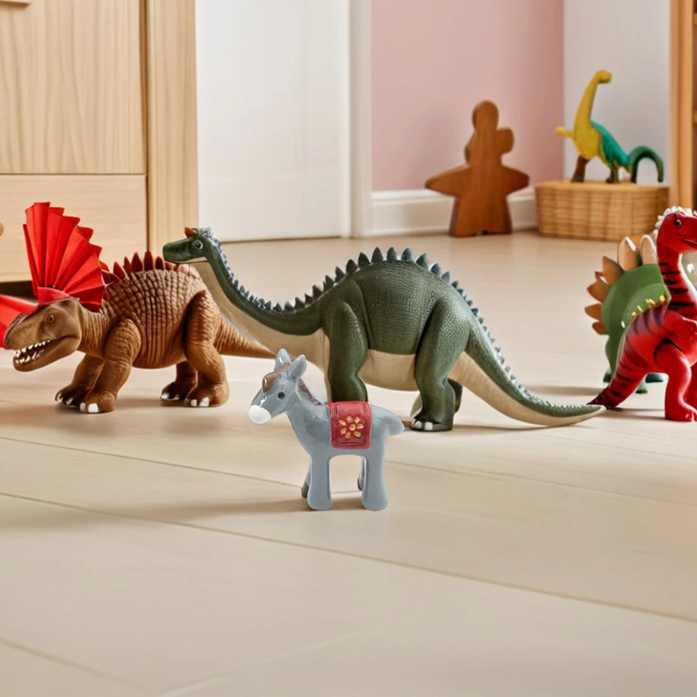 

Miniature Donkey Decoration Resin Figures Animal Figurines Garden Tiny Statues Animals