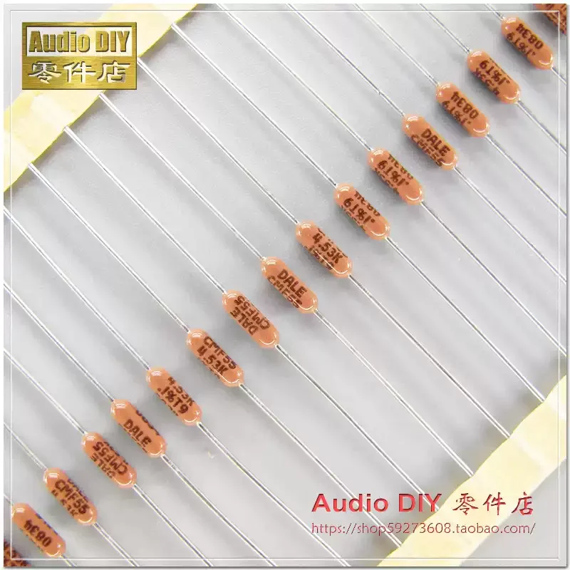 5-100PCS DALE CMF55 (RN55E) 4.53K/0.25W 0.1% 25ppm Low Temperature Coefficient Metal Film Resistor