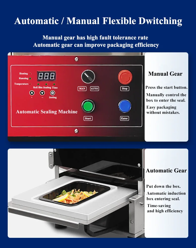 DF250TA Meal Dish Box Container Electric Automatic Tray Sealer Equipment Food Container Automatic Sealing Machine