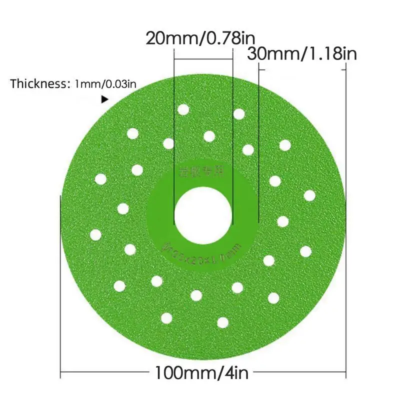 100mm Glass Cutting Discs 20mm Diamond Marble Saw Blades Jade Crystal Wine Bottles Grinding Cutting Grinding Discs Tools