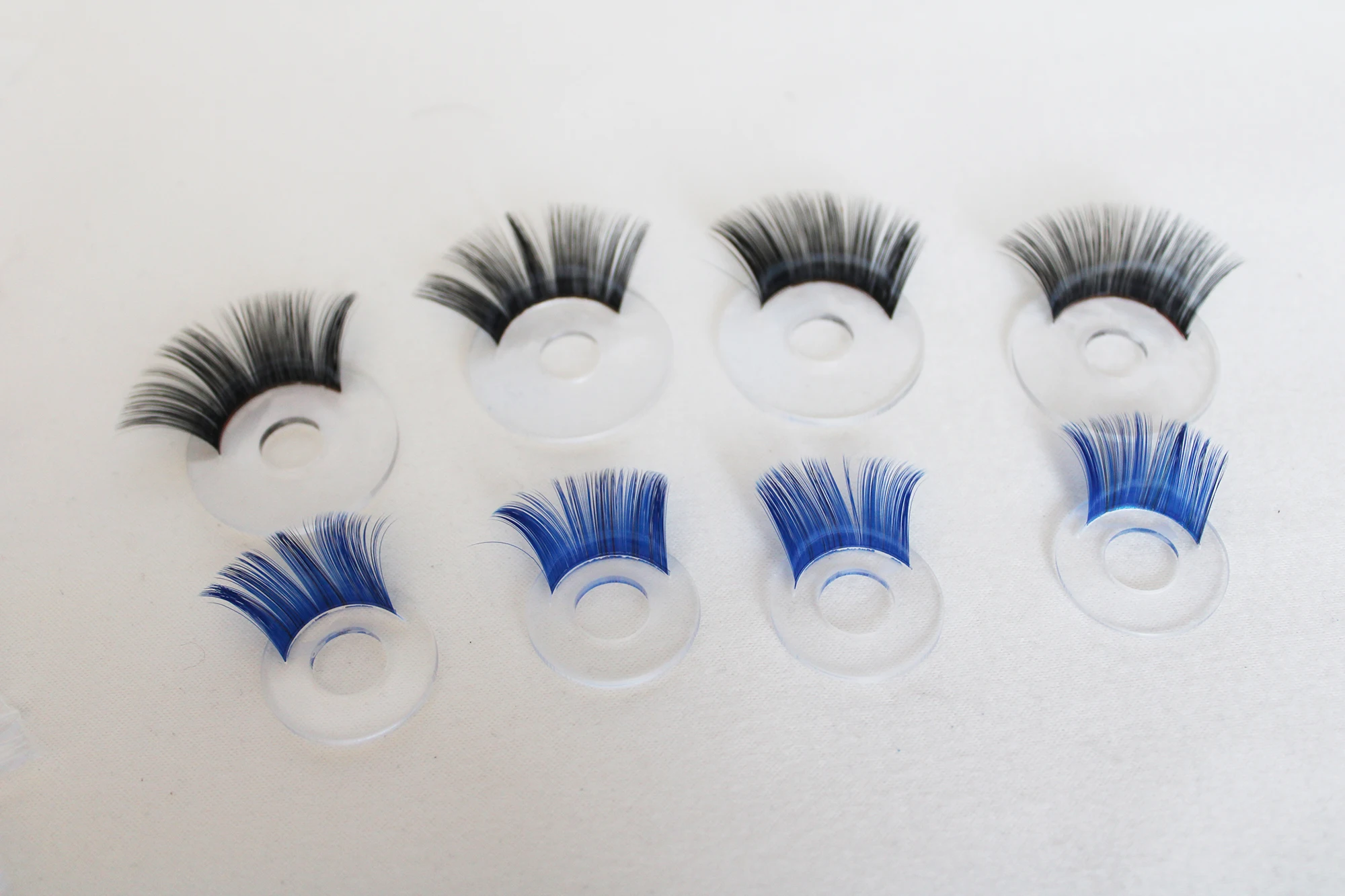 20pcs masckaszem fit 9mm to 30mm eyes  clear black blue eyelash tray with eyelash  for diy doll toy handcraft findings