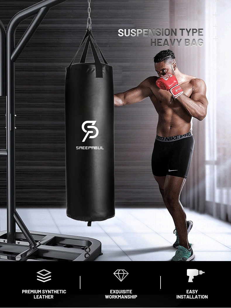 40/46 Zoll Profi-Boxsandsack, Boxsack, Training, Fitness, mit hängendem Kick, Erwachsene, Fitnessstudio, Übung, leerer schwerer Boxsack – Detail 2