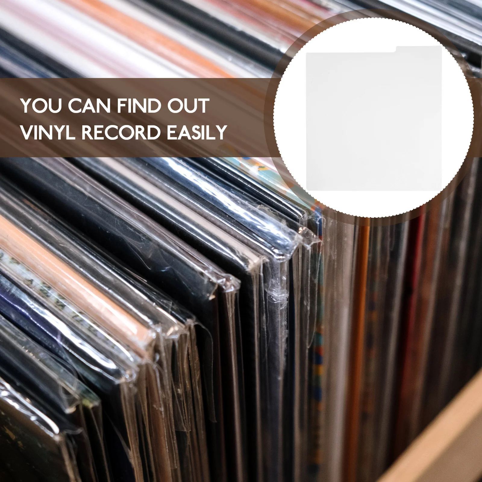 

Vinyl Record Classification Cards Index Dividers Disc Heavy Duty Plastic Storage