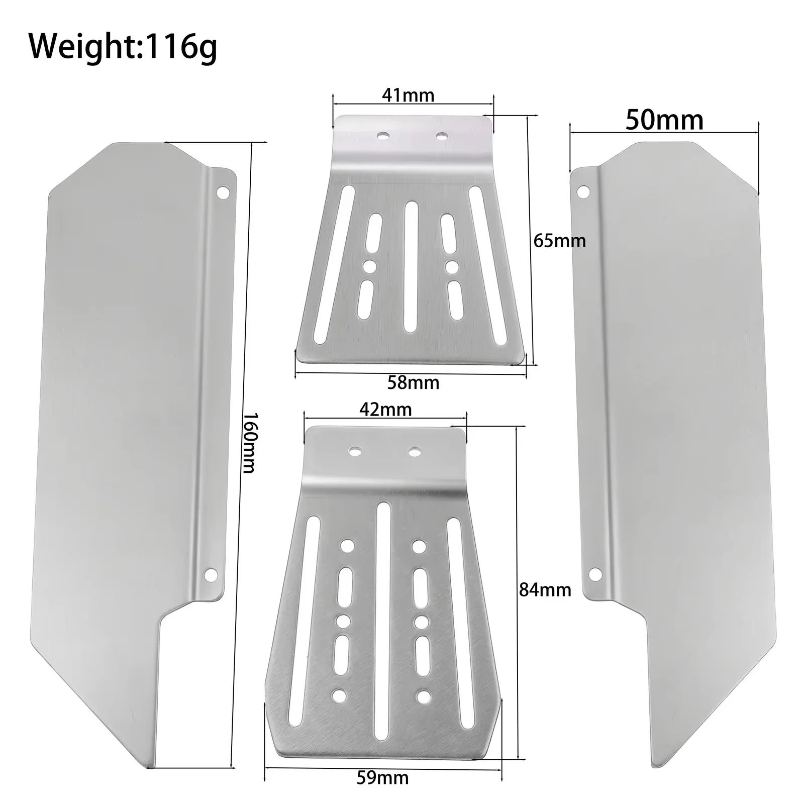 GR Udirc M12 Metal Stainless Steel Chassis Armor Guard Protection Protector Skid Plate RC Car Upgrade Parts