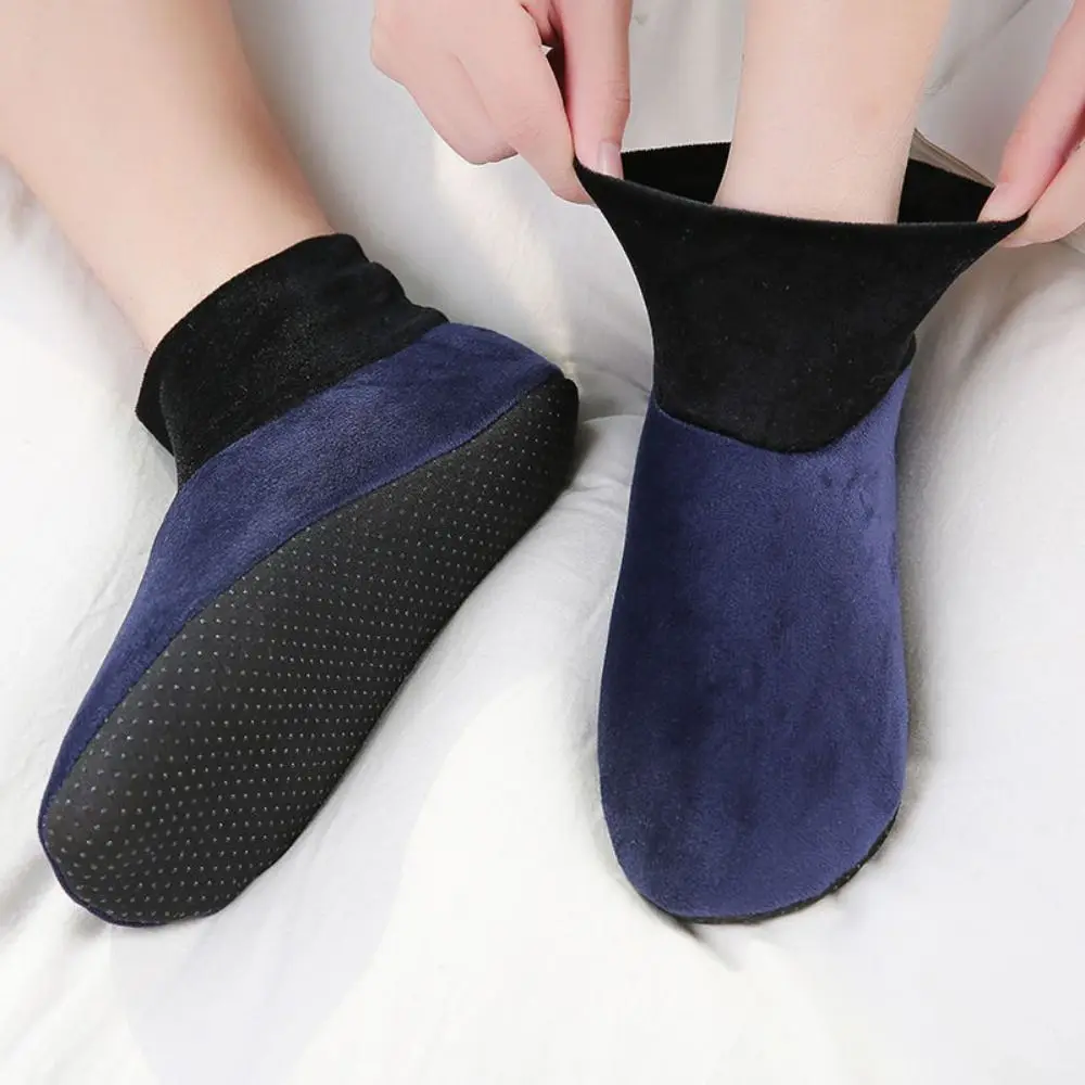 Warm Floor Socks Winter Autumn Soft Comfortable Non-Slip Socks Elastic Coral Fleece High Socks Men Boy