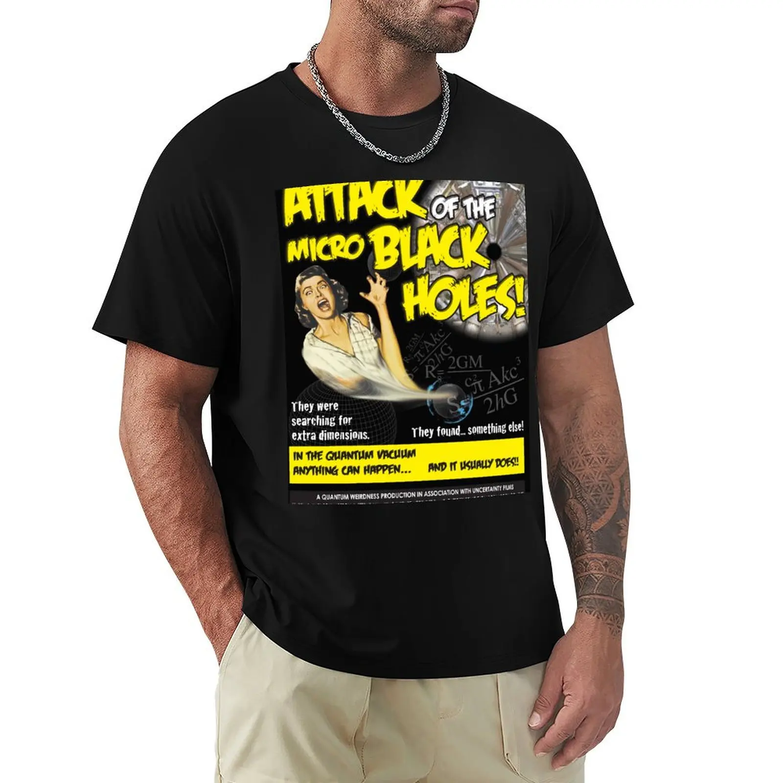 Attack of the Micro Black Holes!! T-Shirt Casual Holiday Short Sleeve Tee