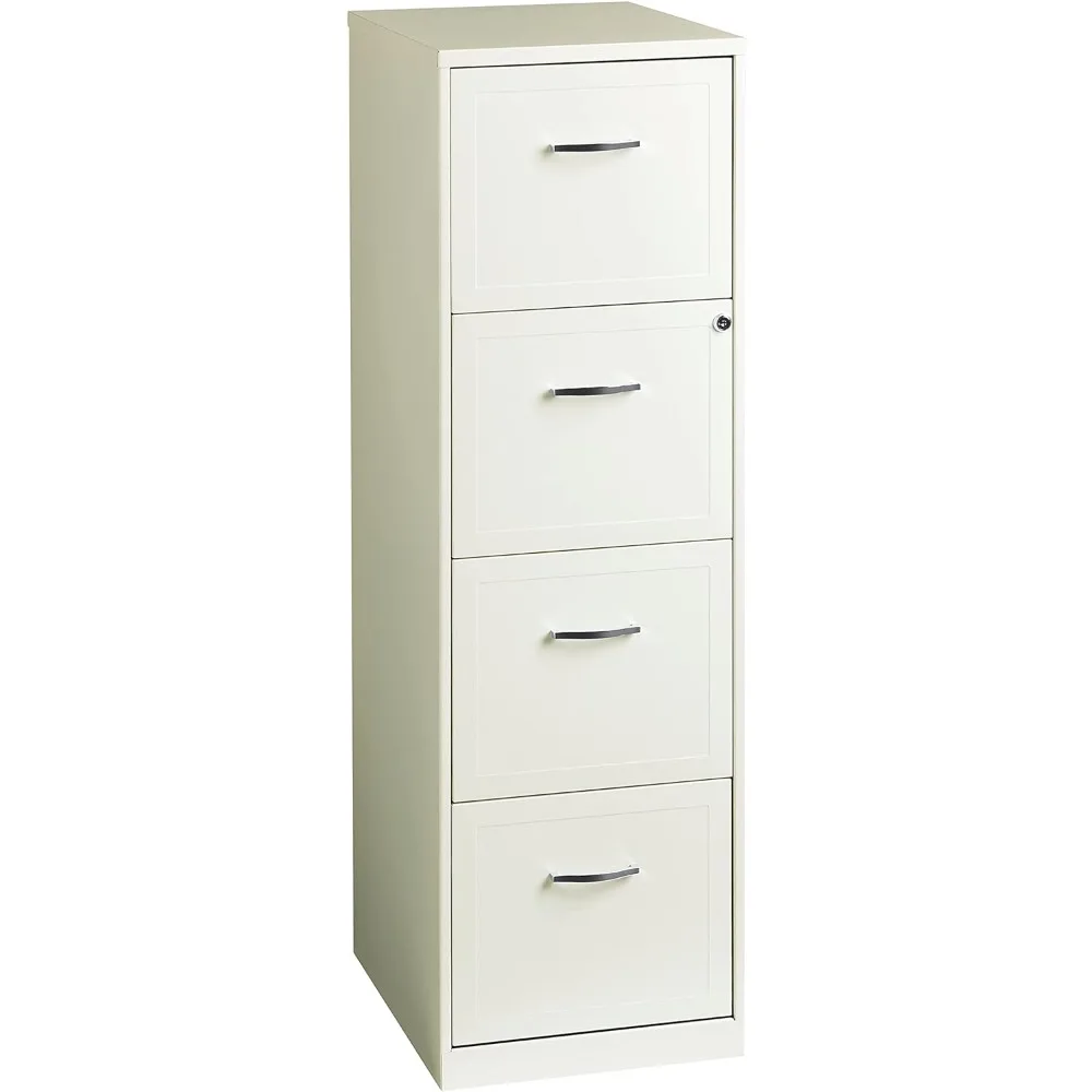 

Metal File Cabinet Deep 4 Drawer Smart Letter Width Vertical 18" , Full High-side Drawers, Glide Suspension Office Cabine