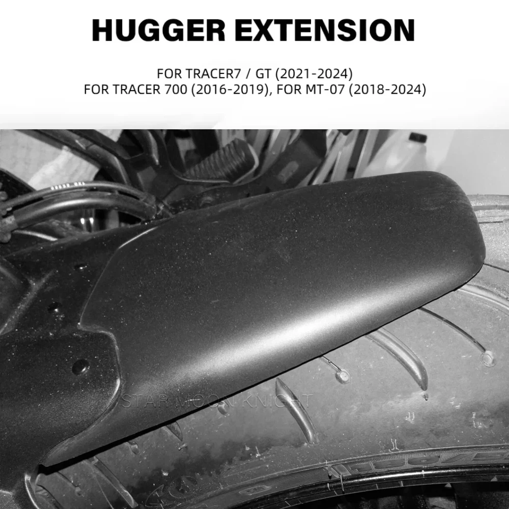 Motorcycle Rear Fender Extender Hugger For Yamaha MT-07 2018-2024 Tracer 7 2021-2024 Tracer 700 2016-2019 Mudguard Splash Guard
