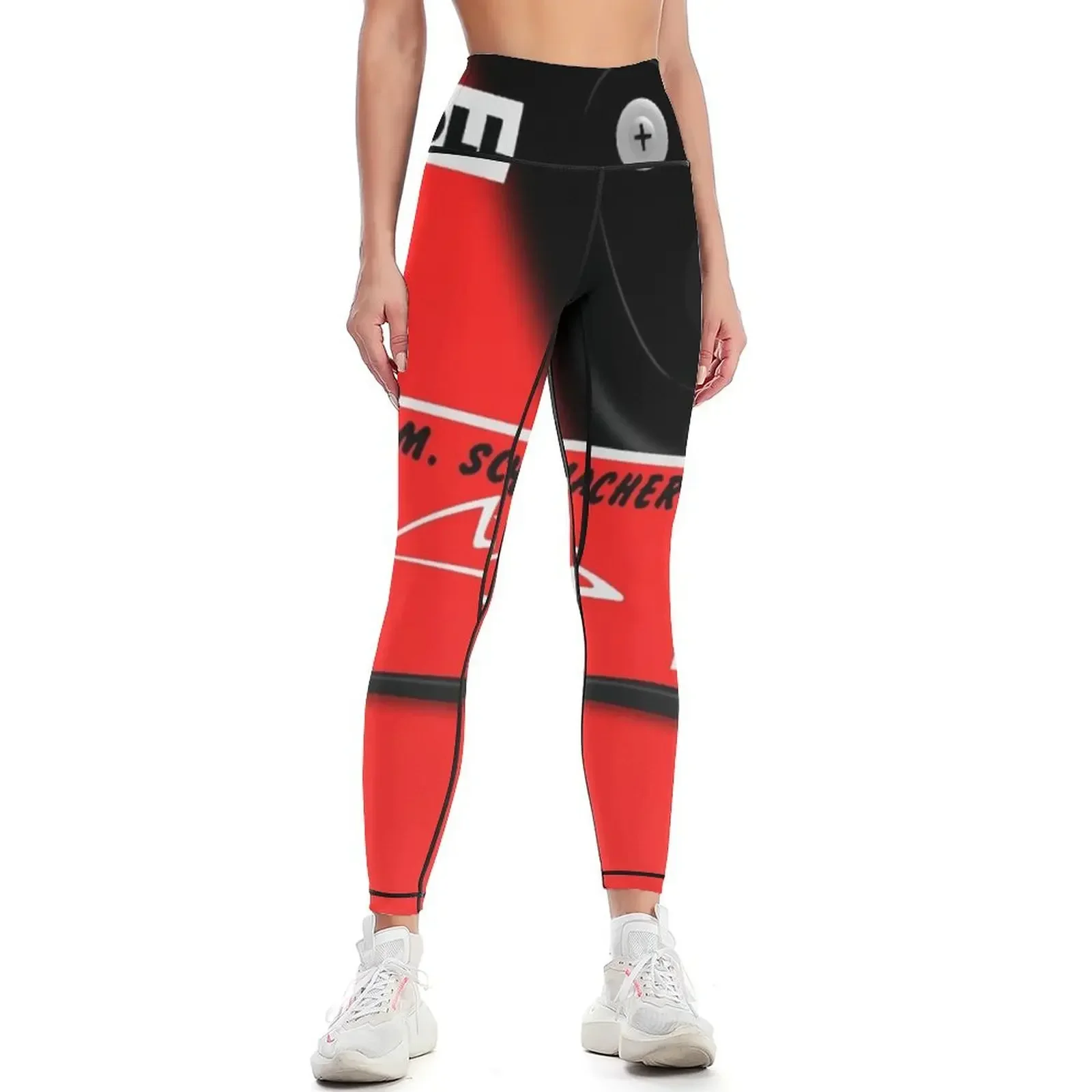 

Schumacher- 2000helmet Art Print Leggings fitness set gym gym womans legging gym trousers Womens Leggings