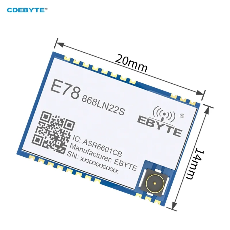 Ebyte E78-868LN22S(6601) ASR6601 LoRaWAN Node Module 868MHz 915MHz ABP OTAA SoC Long Range Small Size Low Power Transceiver