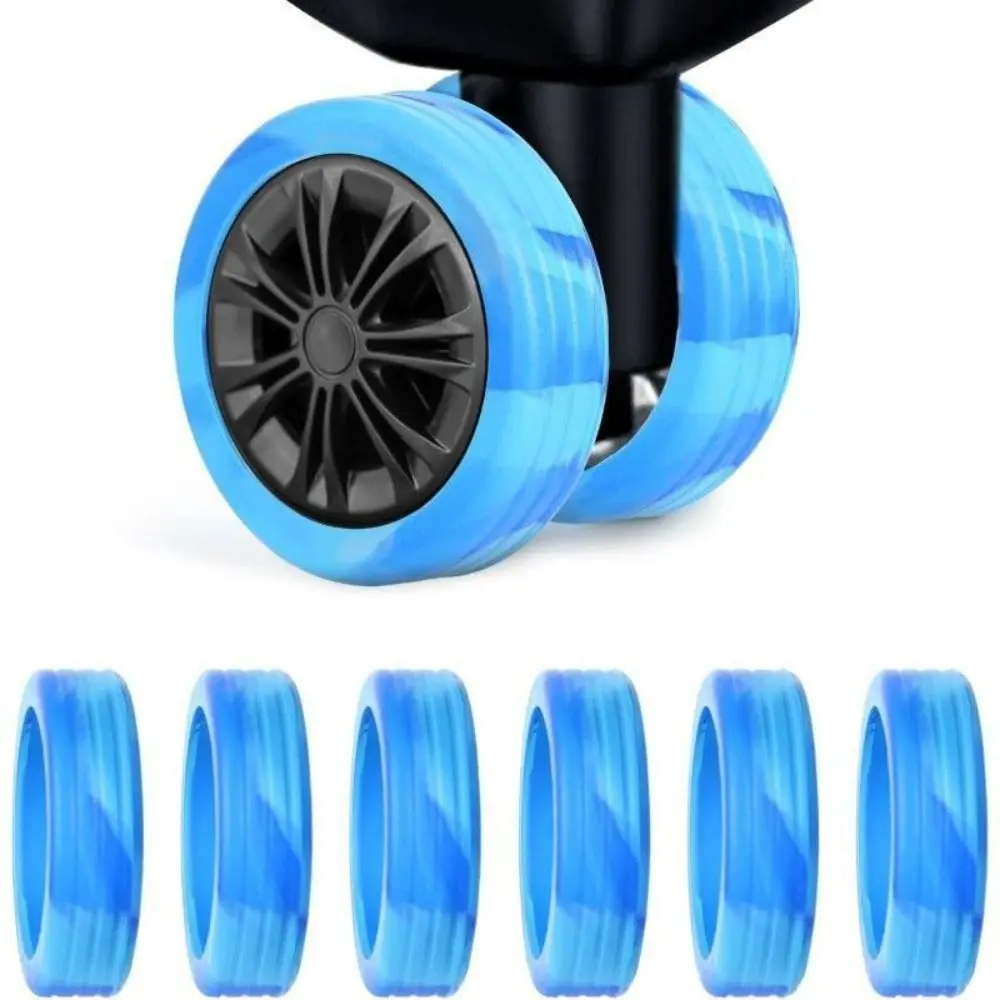 4Pcs Silicone Luggage Wheels Protector Reduce Noise Suitcase Parts Travel Luggage Caster Shoes Thickened Reduce Wheel Wear