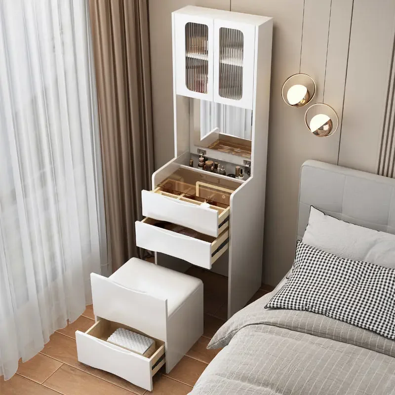 Bedroom dresser: modern and simple, small apartment with flip cover, integrated storage cabinet with top cabinet