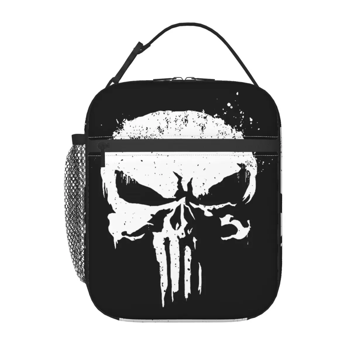 Vintage Skeleton Punisher Skull Thermal Insulated Lunch Bag Women Resuable Bento Box for School Office Storage Food Tote Bags