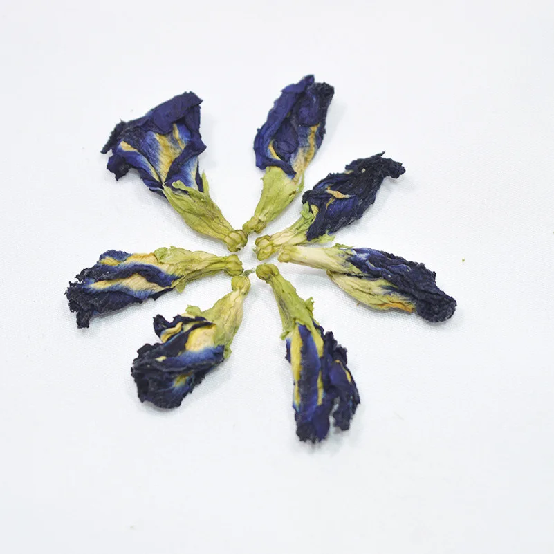 Natural butterfly orchid dried flower high quality blue butterfly natural dye DIY handmade material bath soap raw material