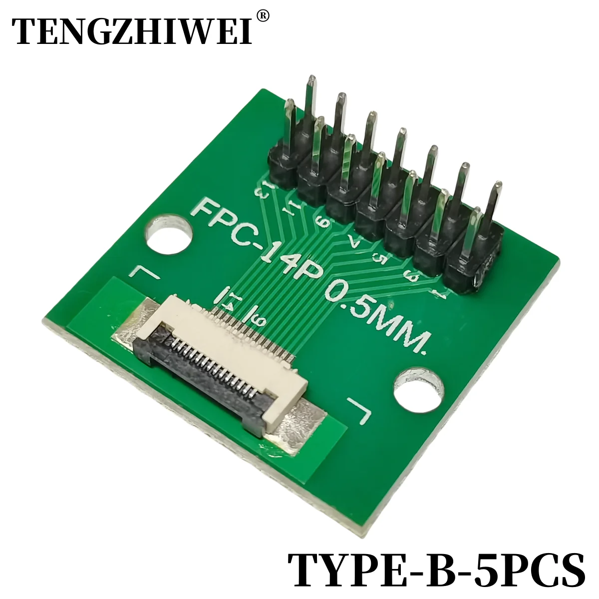 5 шт., плата адаптера FFC/FPC 0,5 мм-14P до 2,54 мм