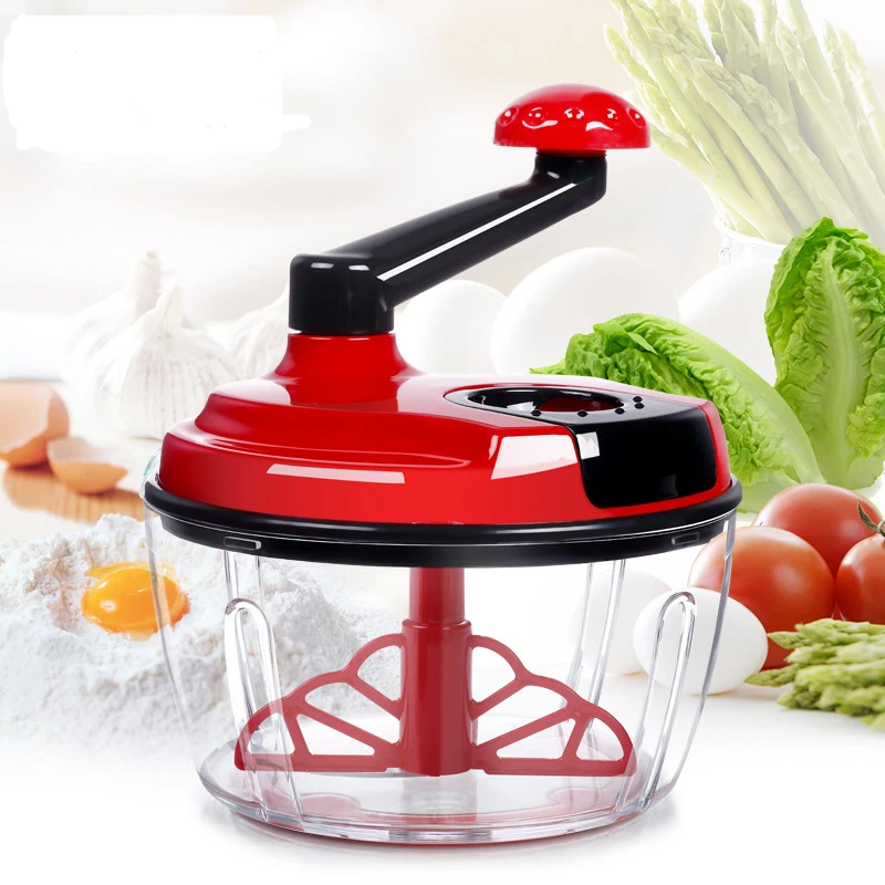 Household Hand Blender, Chopped Vegetables, Stir Meat and Cut Vegetables Food Chopper Hand Pull Food Chopper