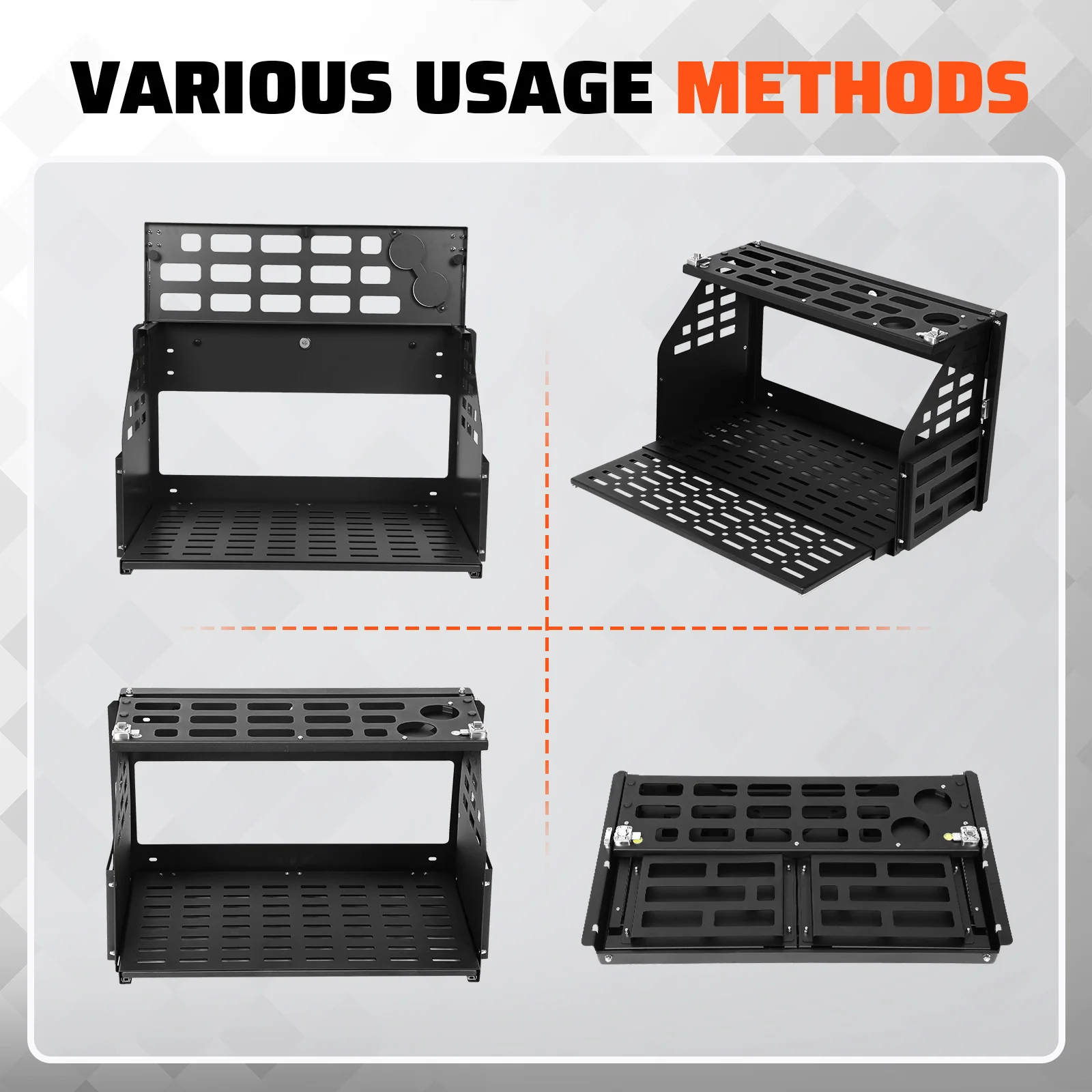 

For Ford Bronco 21-24 Off-Road Outdoor Travel Foldable Panel Wear Resist Tailgate Work Table Large Capacity Car Storage Supplies