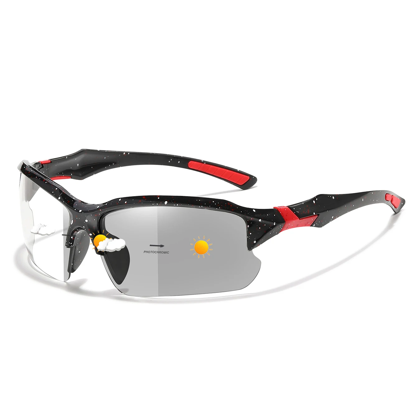 Meekleurende zonnebril voor heren Dames Outdoor Mtb Fietsen Hardloopbrillen Winddichte bril Oversize tinten