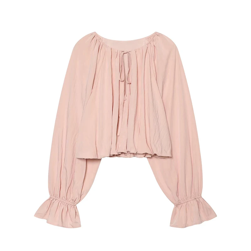 Autumn Women's Tops 2026 New Fashion Slim O-neck Elegant Youth Autumn Blouse Top Women's Chic Street Travel Holiday Shirts Tops view 4