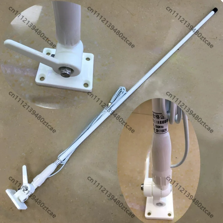 156-163MHz Marine Fiberglass VHF Antenna With Mount Clip And 4.5m Cable Outdoor Ship Communication Signal Antenna Accessories